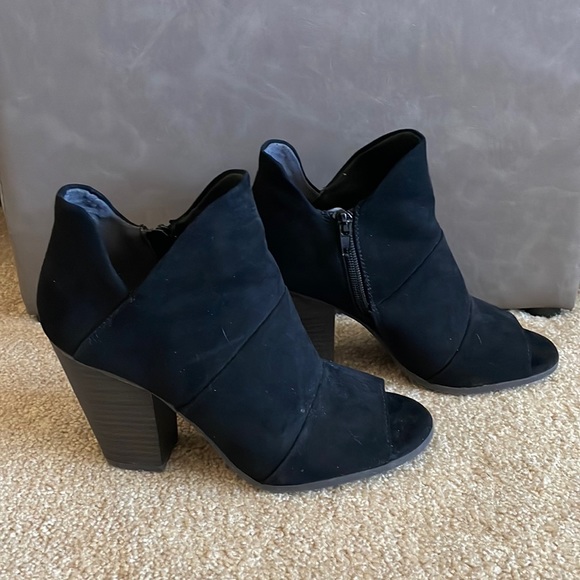 Fergalicious Shoes - Fergalicious Open toe Suede Booties